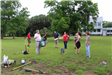 Group gathers before planting